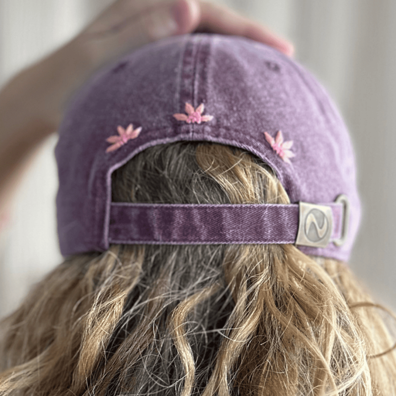 Casquette 100% coton brodée main motif floral unique – Artisanat français - Alobélise Créations