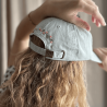Casquette 100% coton brodée à la main motif floral - Alobélise Créations