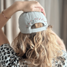 Casquette 100% coton brodée main fleurs roses – Artisanat français - Alobélise Créations
