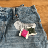 Kit de broderie florale DIY – motifs de fleurs à broder sur jean et vêtements