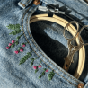 Kit de broderie florale DIY – motifs de fleurs à broder sur jean et vêtements