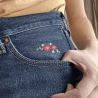 Kit de broderie florale DIY – motifs de fleurs à broder sur jean et vêtements