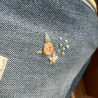 Sac Banane Denim brodé de roses pastel - Alobélise Créations