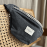 Sac Banane Denim Upcyclé Noir - Alobélise Créations