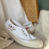Baskets personnalisées brodées pour une mariée pour son mariage