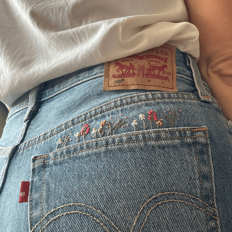 Short 501 Fleurs Sauvages - Alobélise Créations