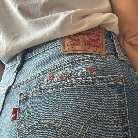 Short 501 Fleurs Sauvages - Alobélise Créations