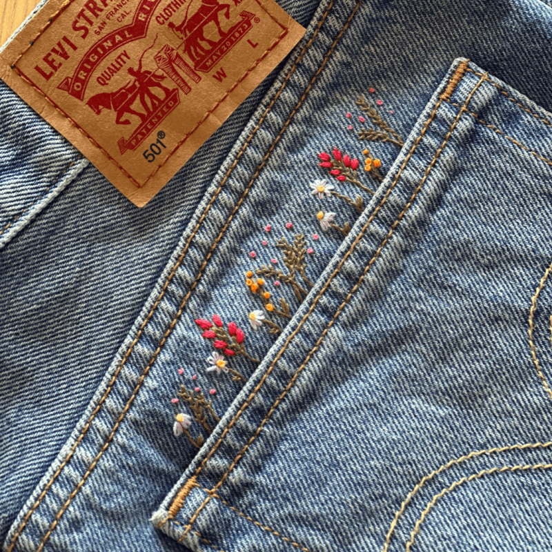Short 501 Fleurs Sauvages - Alobélise Créations