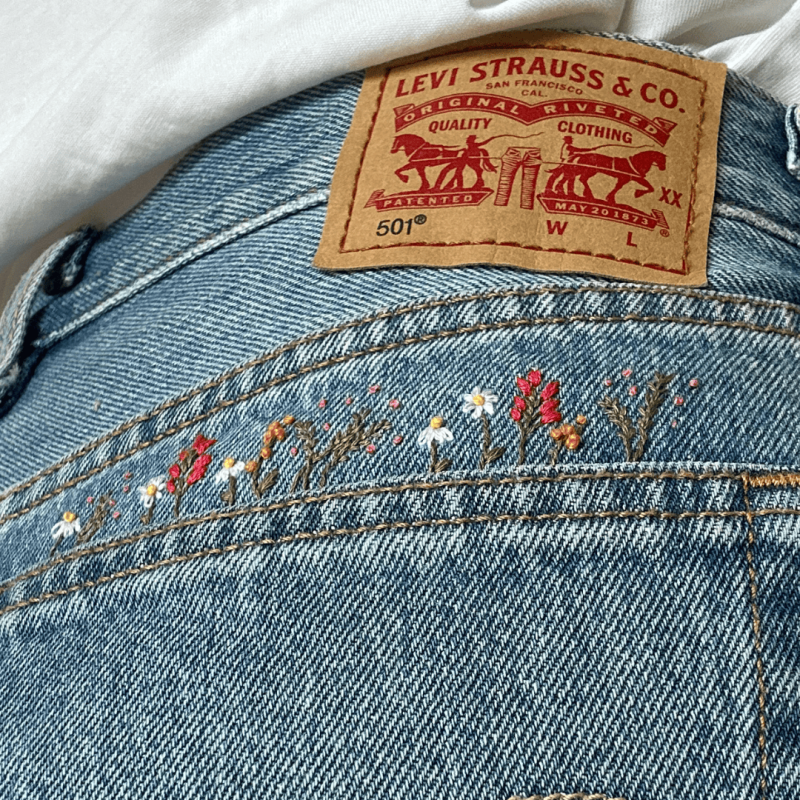 Short 501 Fleurs Sauvages - Alobélise Créations