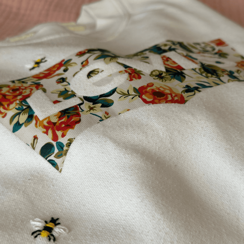 Sweatshirt brodé Abeilles - Alobélise Créations