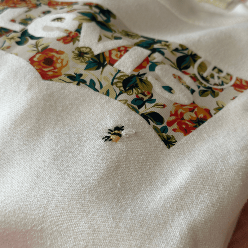 Sweatshirt Levis broderie abeilles Alobelise Creations