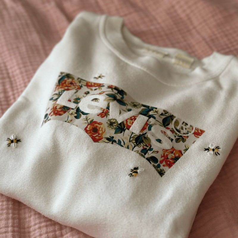 Sweatshirt brodé Abeilles - Alobélise Créations
